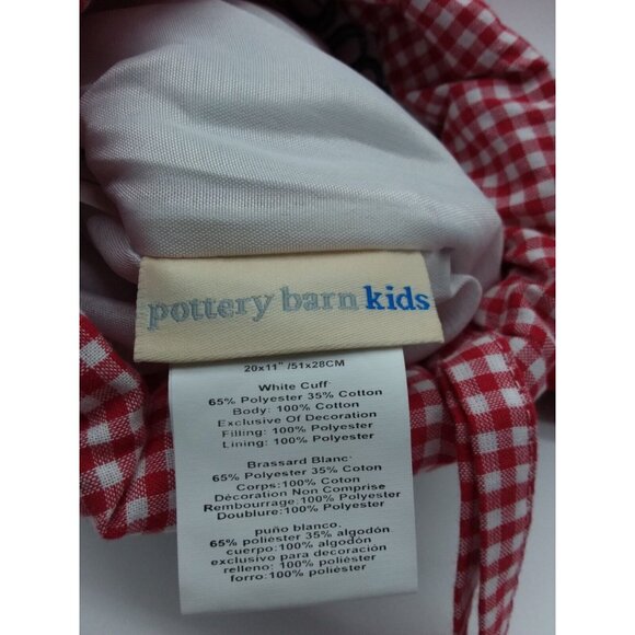 Pottery Barn Kids Amelia Winter Penguins Christmas Holiday Stocking Quilted Red - Picture 9 of 9